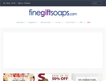 Tablet Screenshot of finegiftsoaps.com